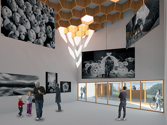 Central Park Summer Pavilion wants to be a central point for summer activitity, allowing local artist to present their work for users to see. 