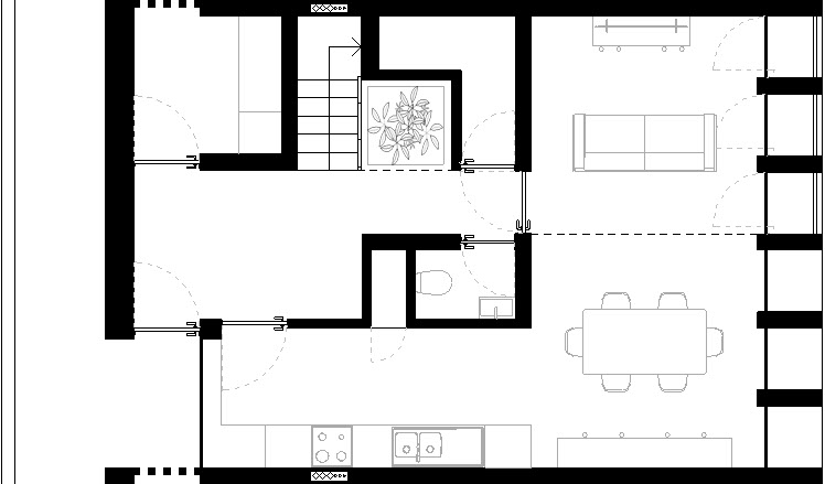 Francos Residence first level floor plan.