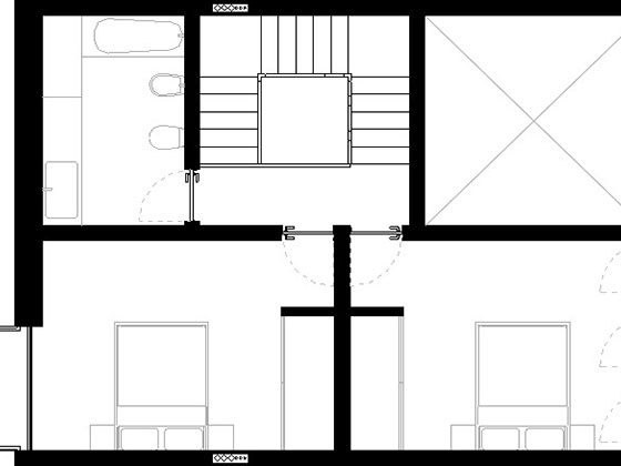 Francos Residence second level floor plan.
