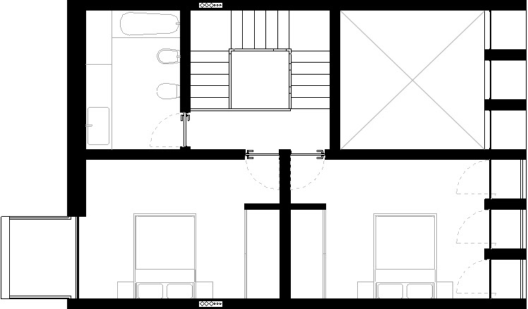 Francos Residence second level floor plan.