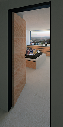 The grandkids of the couple play in the bed while their cat tries to sleep. Through the window you can see the city where they lived.